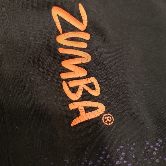 RARE Zumba XS low rise mesh panel compression dance leggings - Picture 10 of 13